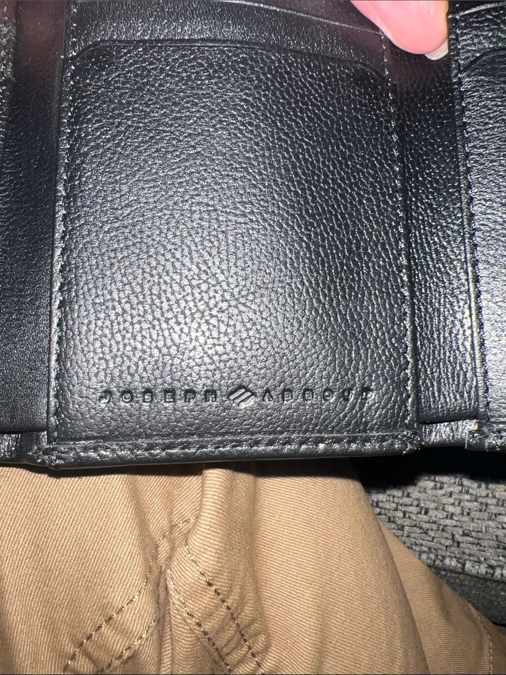 Joseph Abboud Black and Cream RFID Secure Wallet